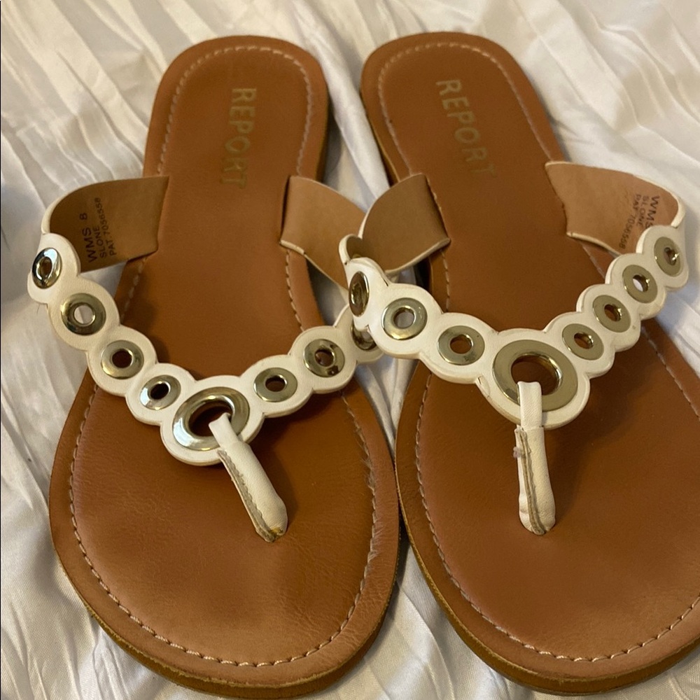 Report Women's Black and White Sandals - Picture 4 of 4